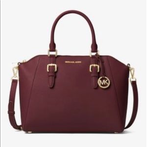 Michael Kors Ciara Large Leather Satchel